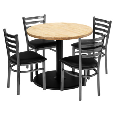 Rosy 36" Round Table Set W/ Chairs