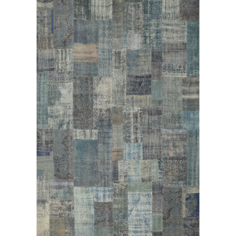 Geometric Patchwork Distressed Area Rug 8x10