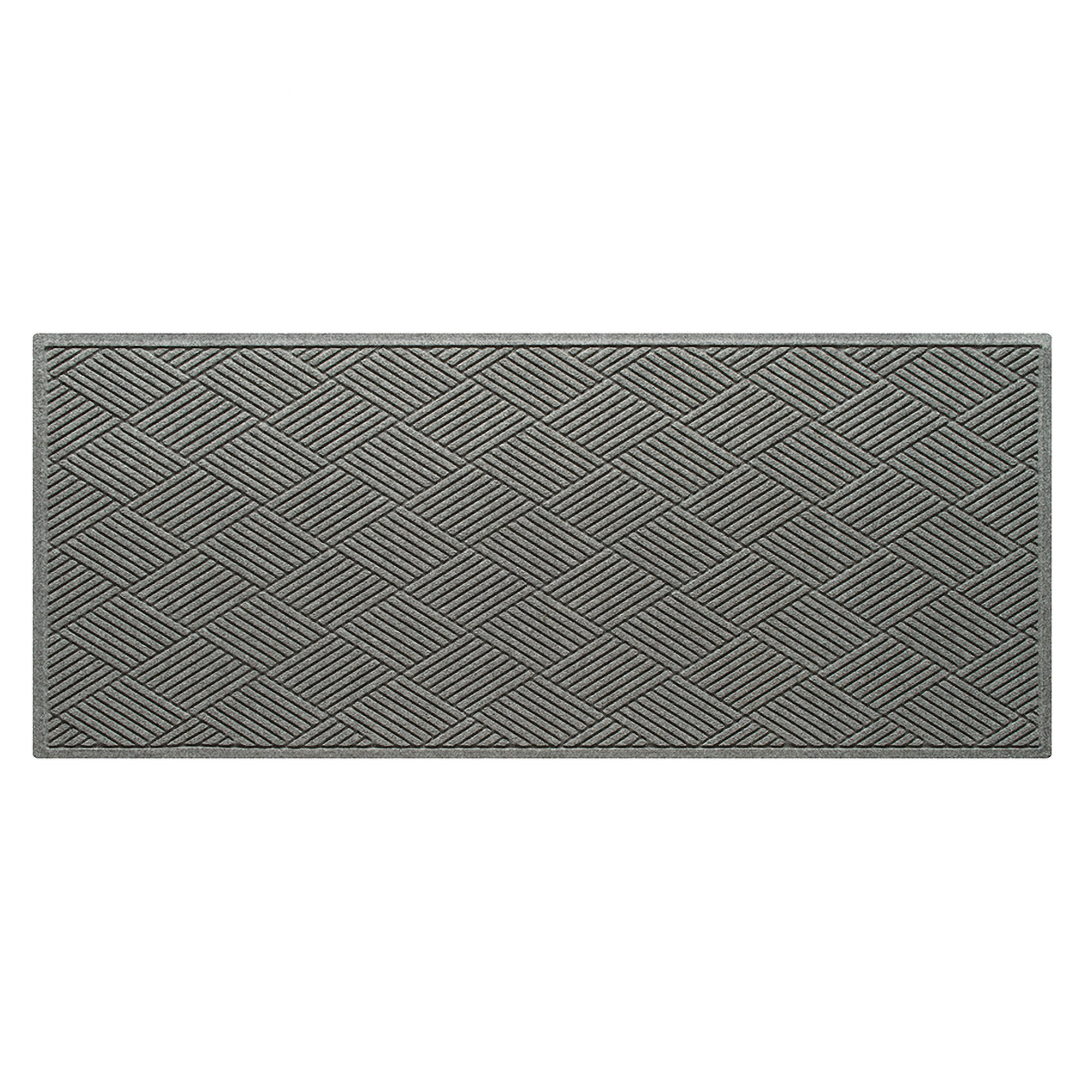 Waterhog Diamonds Indoor Outdoor Doormat, Runner 3' x 12', Medium Gray