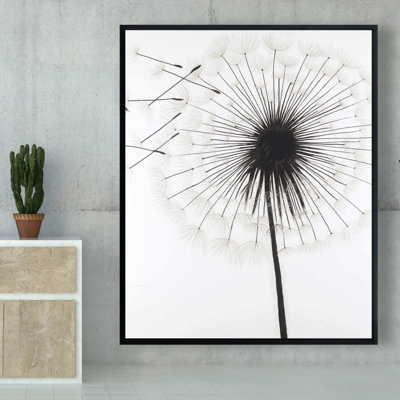 Silhouette Of Dandelion Print On Canvas