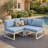 Anusri 3-Person Modular Aluminum Patio Sectional-1798082605