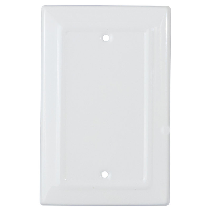 Architectural 1-Gang Blank Standard Wall Plate, Classic White