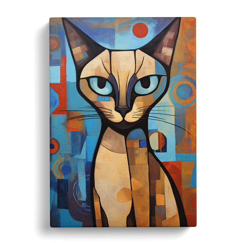 Siamese Cat Abstract - No Frame Print, 60cm H x 40cm W x 3cm D