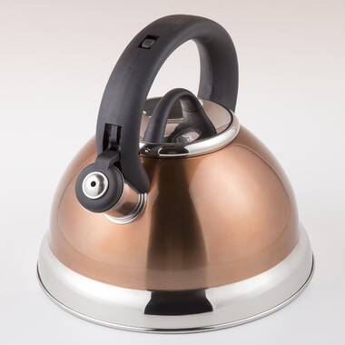 Creative Home Alexa 3 qt Stainless Steel Whistling Tea Kettle - Metallic Cranberry
