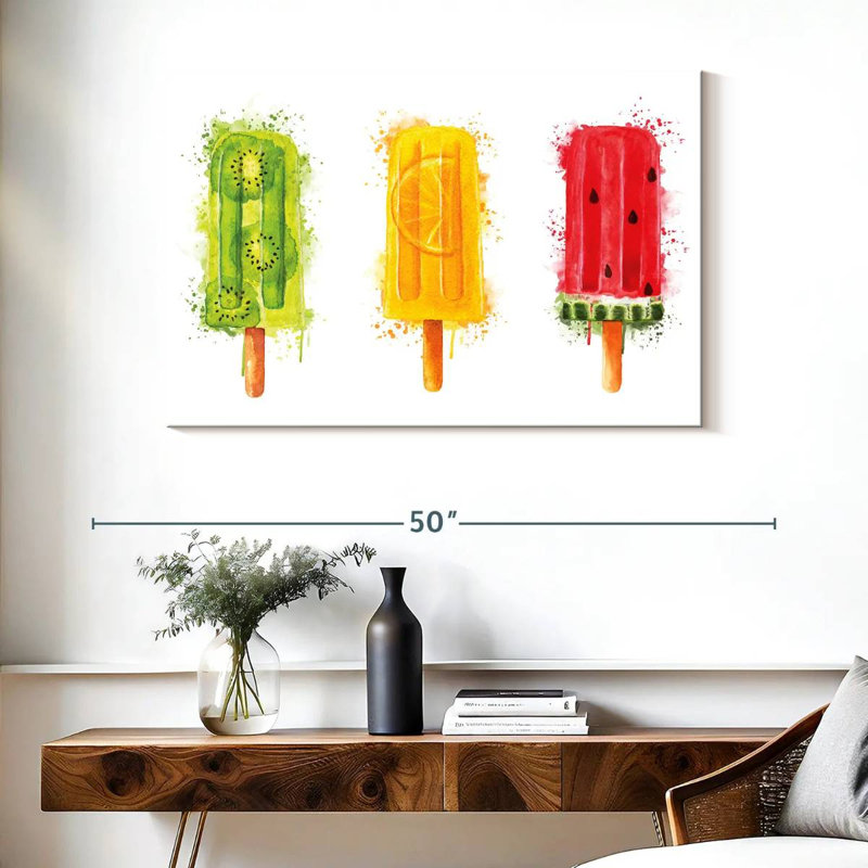 Yarlin Fruity Popsicles Splatter, 26" H x 39" W