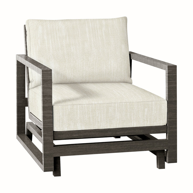 Avondale Patio Lounge Chair with Cushions, Welt + Standard Fill, Rollo Cream, Chalk