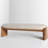 Modern Style Wood Upholstered Bedroom and Entryway Fabric Long Bench-111875130