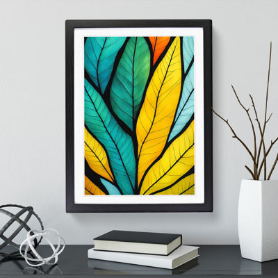 XV1022-2559X Leaves In Technicolour - Single Picture Frame Print