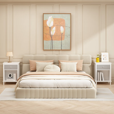 Table de chevet avec tiroir de rangement gris et tablette ouverte, table d'appoint moderne en bois, petite armoire de chevet décorative pour chambre à coucher, salon, chambre d'enfant