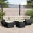 Vidaxl Garden Sofa Set Black, Cream White