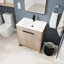 Meuble-lavabo autoportant simple 30 po avec comptoir en céramique Huberdeau