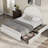 Modern Boucle Upholstered Platform Bed Frame with 2 Storage Drawers - Rounded Headboard - Sturdy Wooden Slats-80486854-80486851