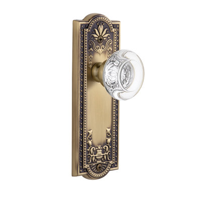 Grandeur Parthénon assiette avec bouton de porte en cristal Bordeaux