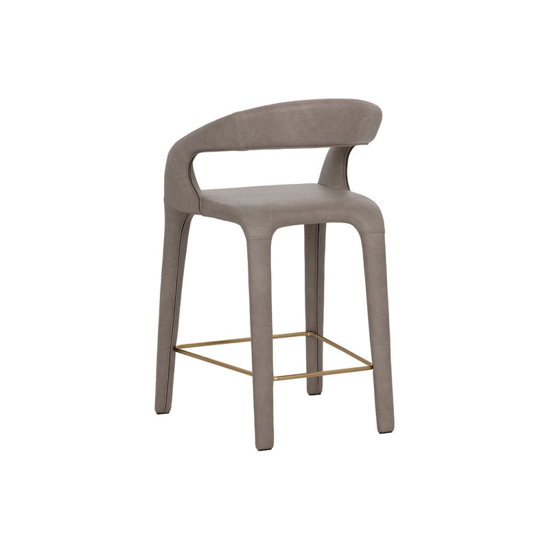 Atika Upholstered Stool with Metal Frame, Counter Stool (26" Seat Height)