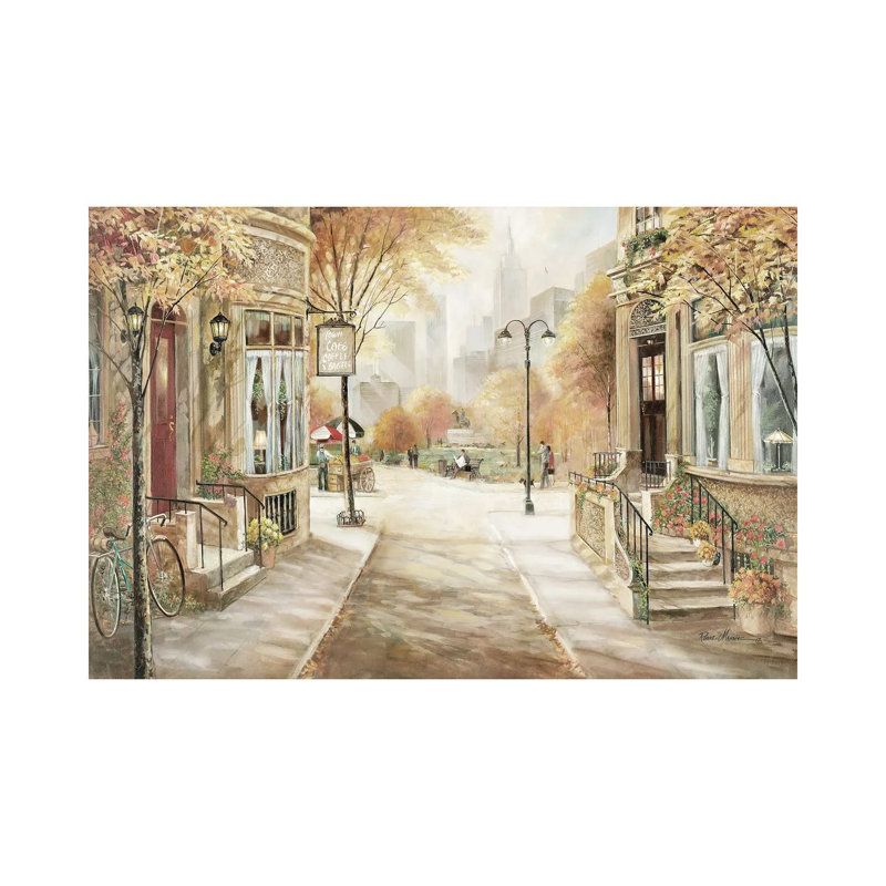 City Café by Ruane Manning - Gallery-Wrapped Canvas Giclée on Canvas, Does Not Apply, 20.32 cm H x 30.48 cm W, Wrapped Canvas