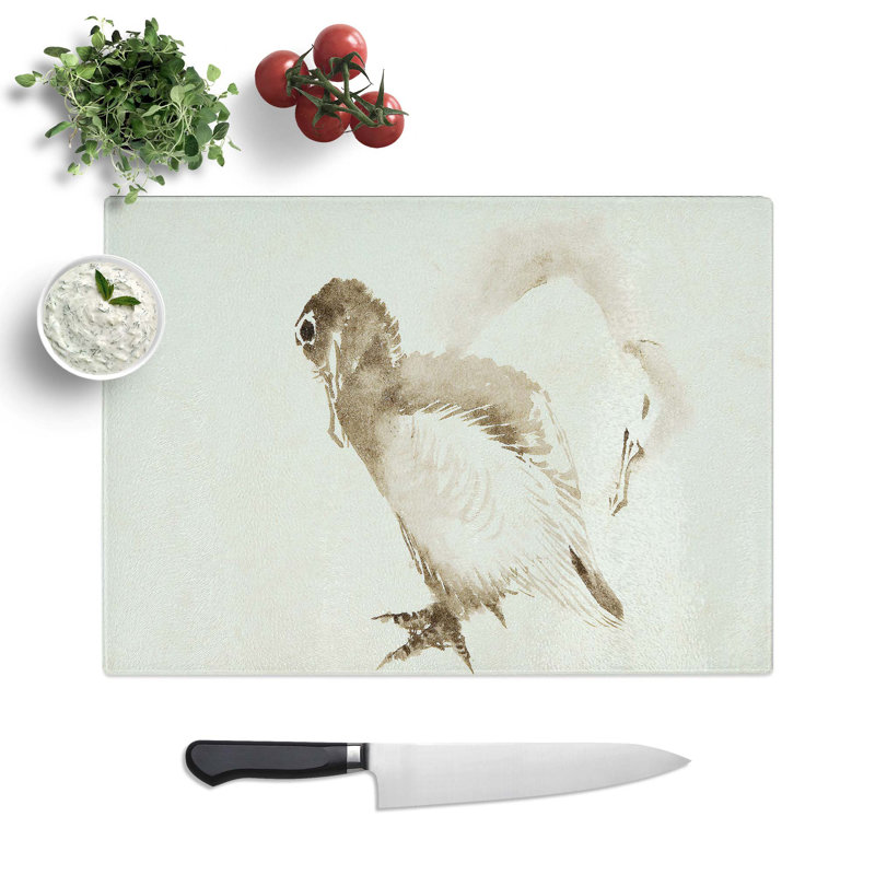 Glass Ducklings by Katsushika Hokusai Chopping Board, 39 cm W x 28.5 cm L