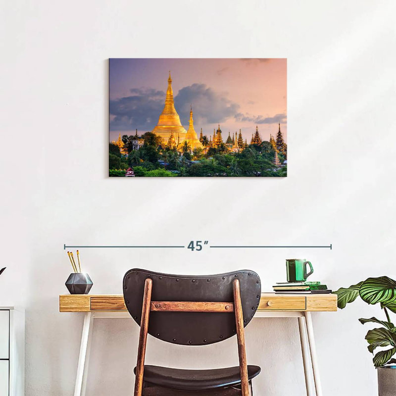 Adella Yangon's Shwedagon Pagoda, 20" H x 30" W