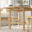 Foldable Dining Table, Drop Leaf Table with Solid Wood Frame