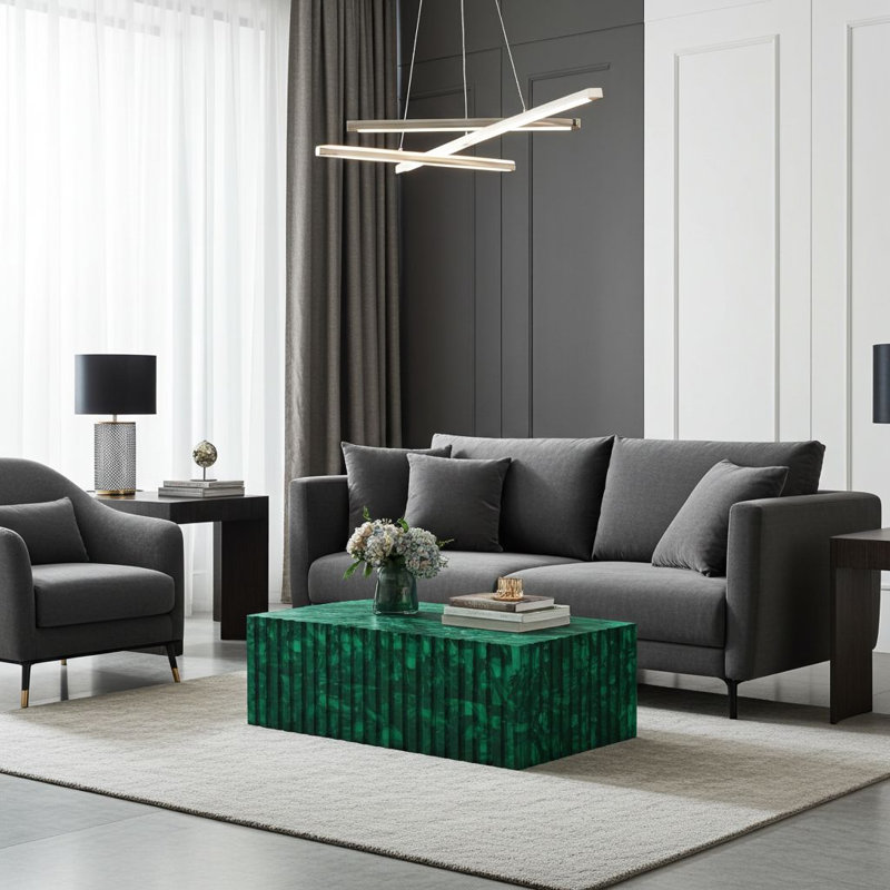 Ainarkar Coffee Table, Malachite