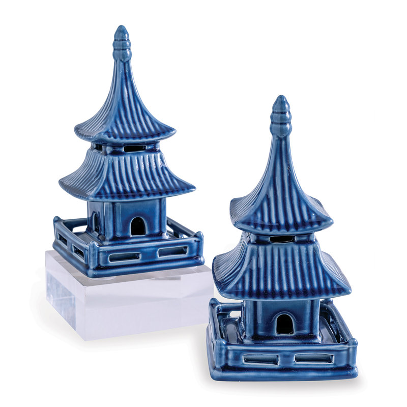 Pagoda Scuplture, Dark Blue