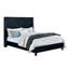 Élégant lit 1pc entièrement rembourré avec structure capitonnée pour chambre à coucher-1142727360
