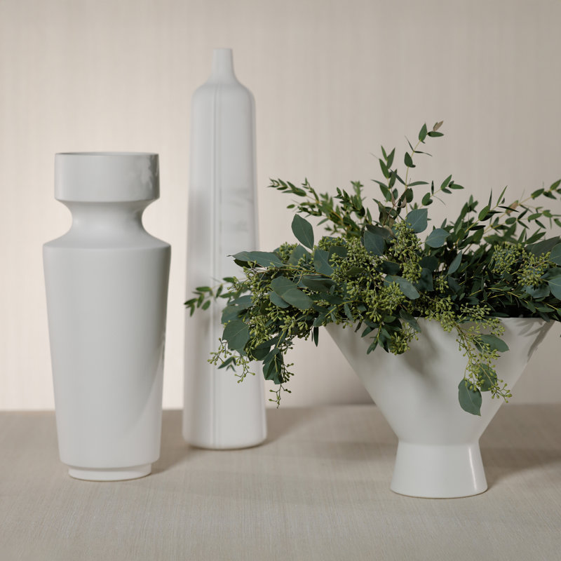 Vase / bol en céramique blanche Isla Vista