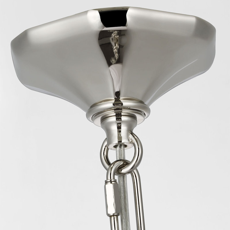AERIN Rhine 36" Ring Chandelier with Crystal, Polished Nickel