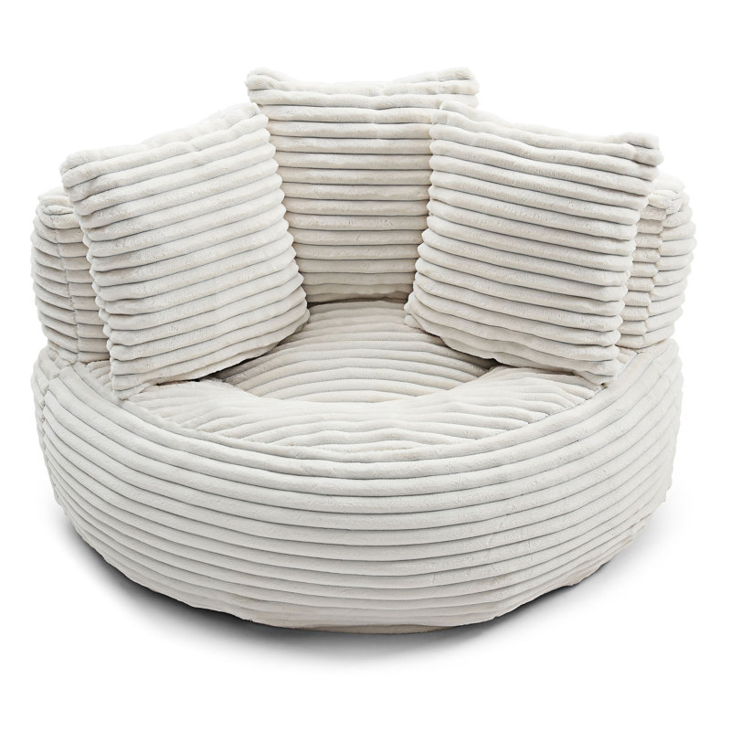 Boneless Lazy Sofa Lounge Floor Sofa, Beige
