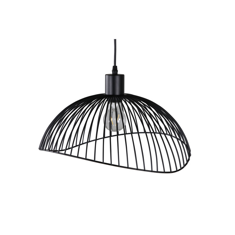 Asuka 1 - Light Black Geometric Pendant, 24cm H x 48cm W x 43cm D