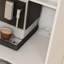 Buffet blanc avec huche, buffet de style campagnard moderne avec 2 tiroirs et portes de grange pour la cuisine, la salle à manger ou le salon | Idée de cadeau