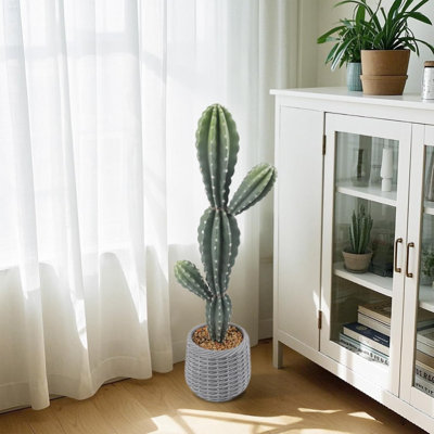 88cm Large Artificial Cactus Plant in Pot – Realistic Decorative Succulent for Home, Office & Store