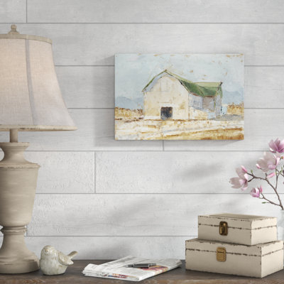 «Whitewashed Barn IV», reproduction d'art sur toile tendue