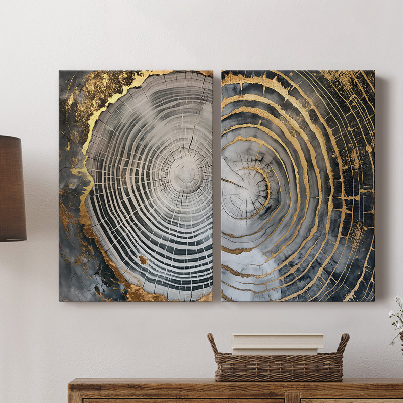 ABSTRACT Series CCL III - Toile tendue avec châssis de qualité supérieure - Prêt à être accroché, H 18 po x l 24 po