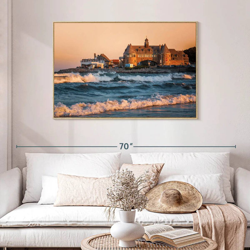 Narragansett Towers, Cadre flottant en bois naturel, 46 po x 31 po