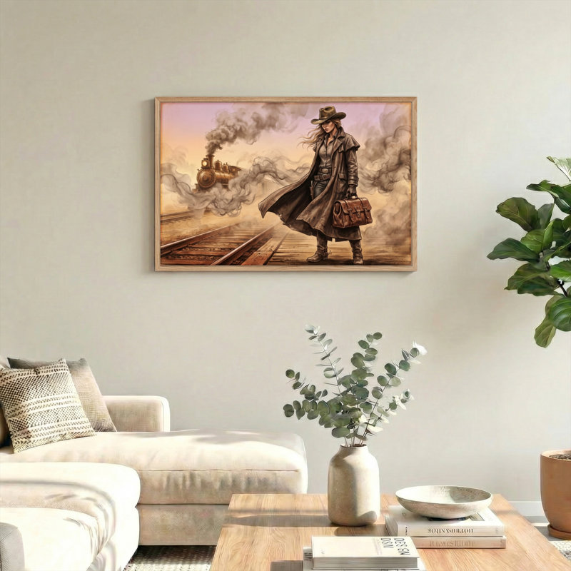 Ensemble de 1 toile murale Steampunk Adventure, H 32 po x l 48 po, Naturel