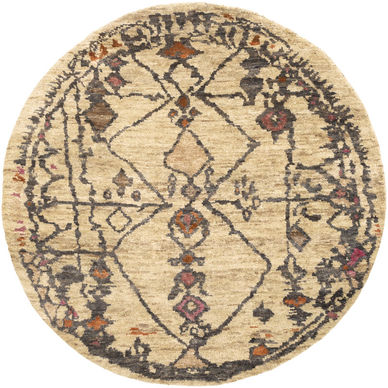 Medina Jute / Sisal Southwestern Area Rug, Round 8'
