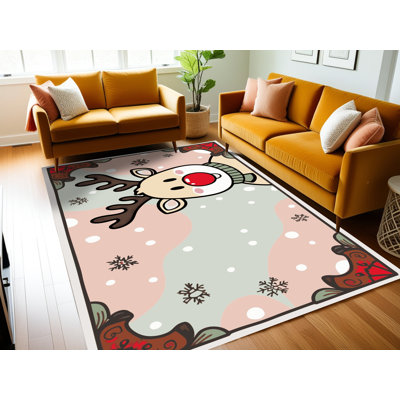 Tapis de vacances d'hiver de Noël lavable The Holiday Aisle®