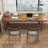 Nut-brown Rectangular Solid Wood desk-1331565525