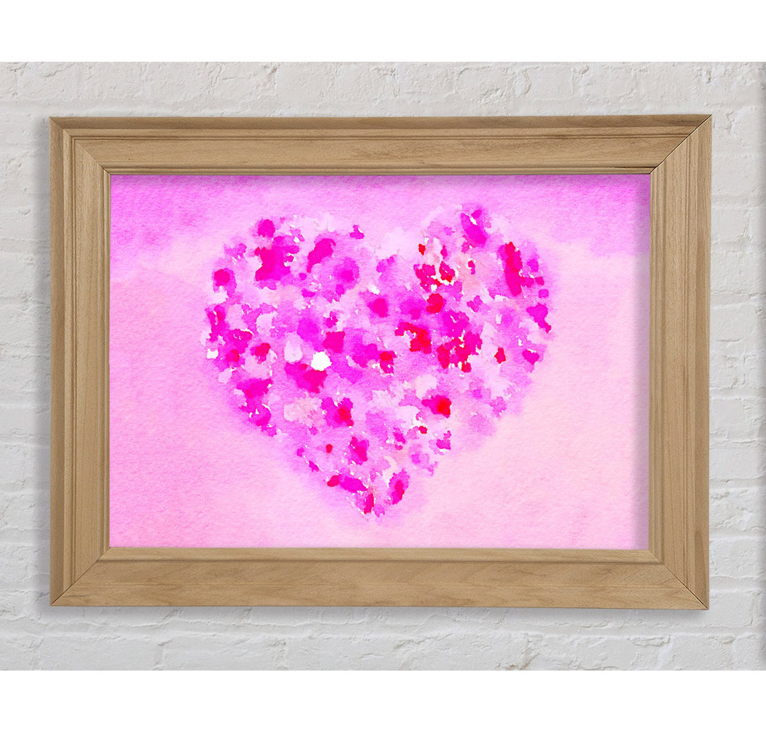 Love Heart Of Petals - Einzelner Bilderrahmen Kunstdrucke