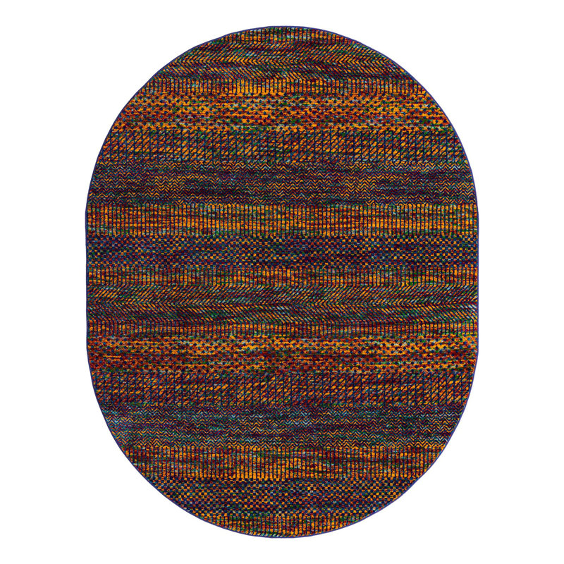 Aaliayah Striped Indoor Rug, Oval 7'10" x 10'