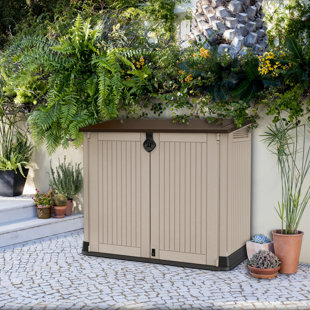 Keter Store It Out Midi 880L Garden Storage Box -Beige/Brown