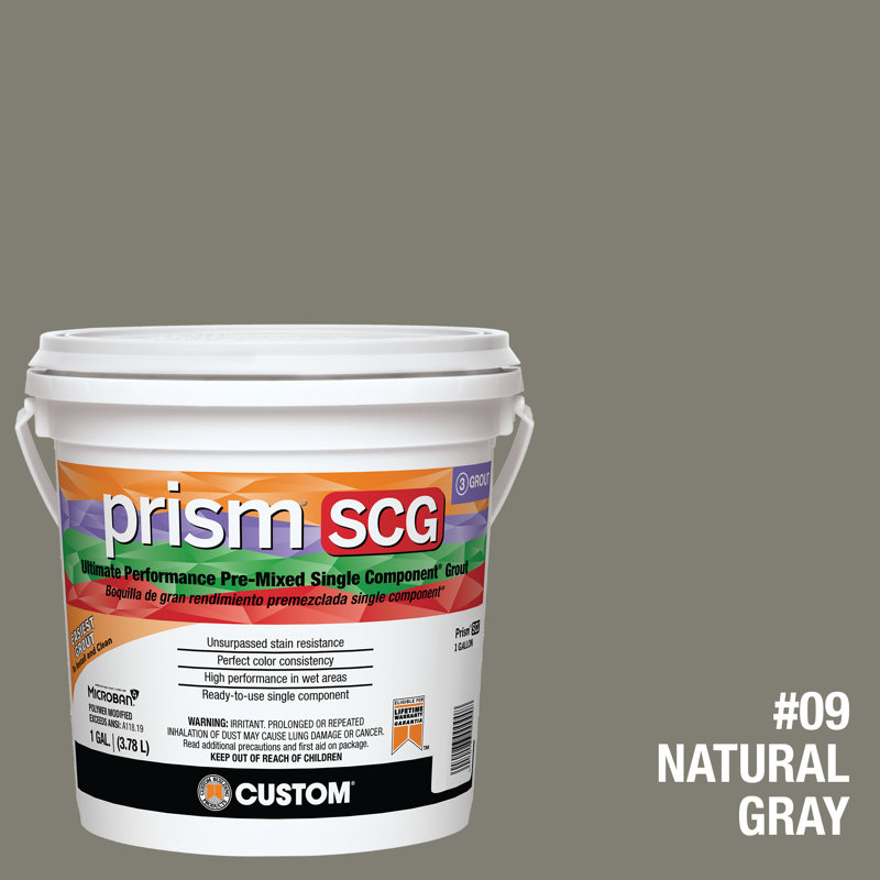 Prism SCG 1 Gal. Ultimate Performance Pre-Mixed Single Component Grout, Natural Gray