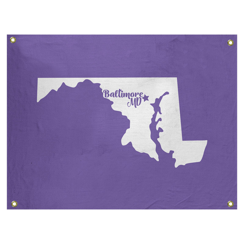 Tapisserie murale maryland baltimore, Mauve, H 26 po x l 36 po