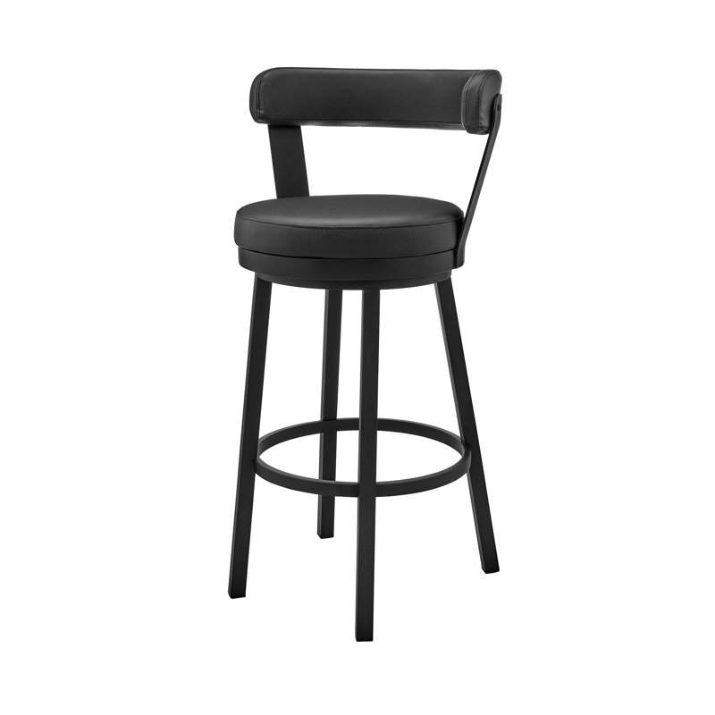 Tabouret de bar pivotant 30 po avec similicuir 30 po, Gris