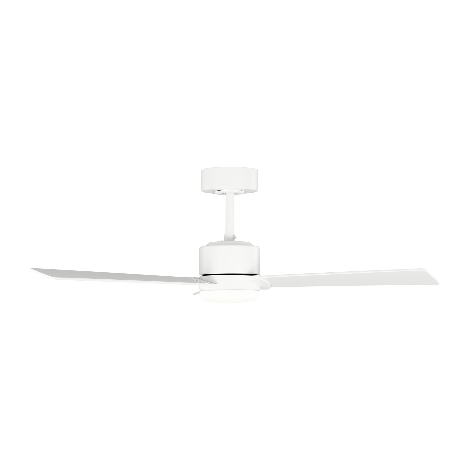 Martrell 3 Blade Ceiling Fan, Matte White, 44", Matte White