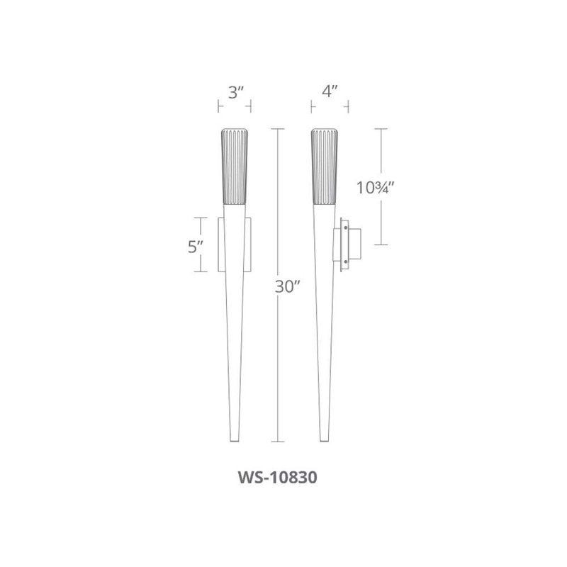 Scepter Steel LED Armed Sconce