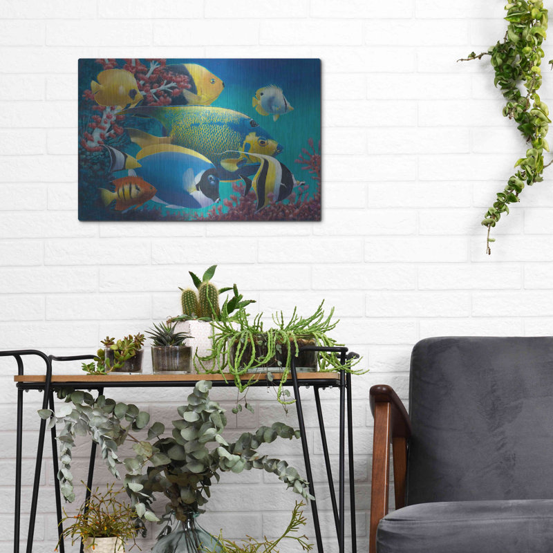 Beachcrest Home ™ «Queen Angel» par Durwood Coffey, art mural en métal, H 12 po x l 16 po