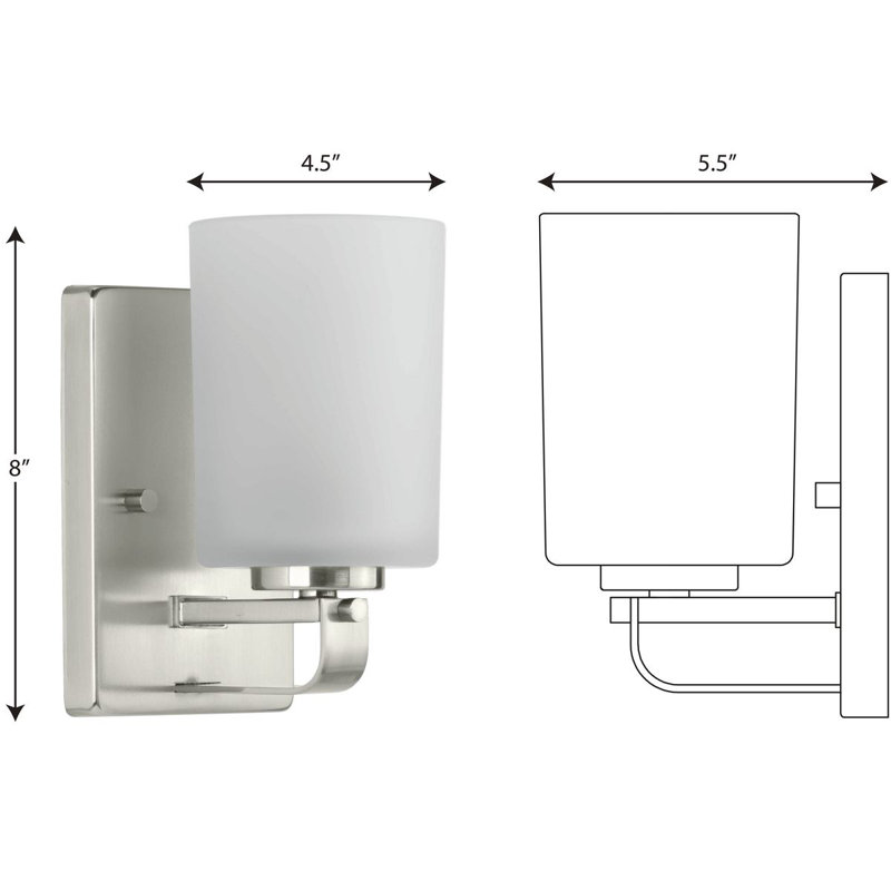 Dimmable Vanity Light, Brushed Nickel