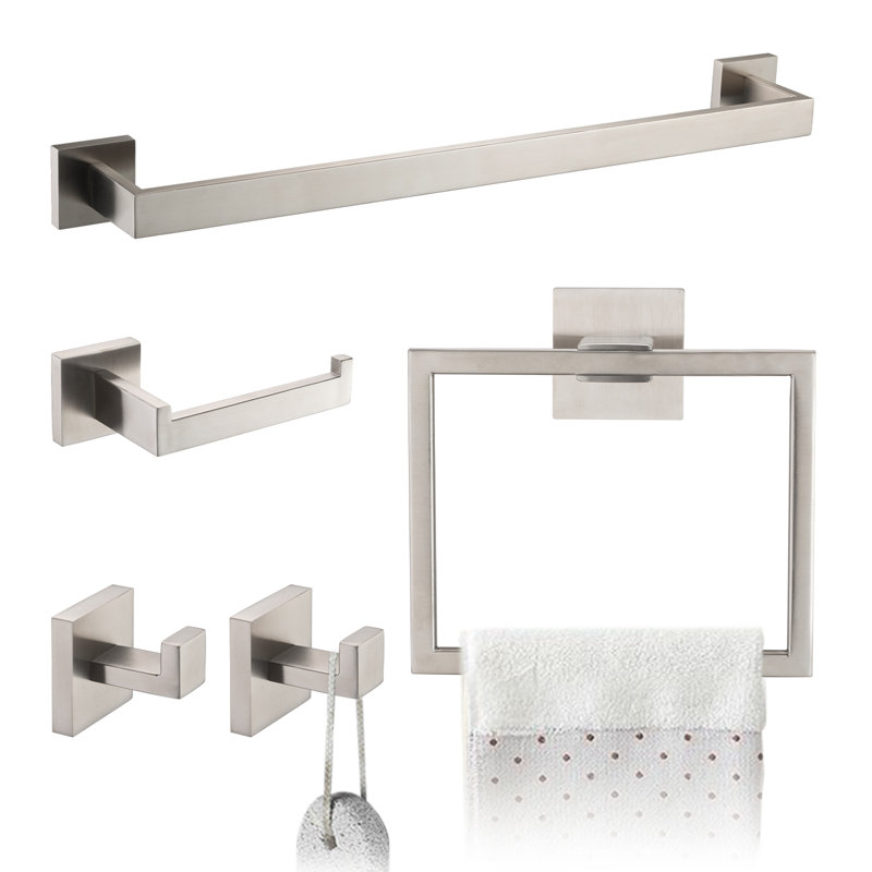 5 - Piece Bathroom Hardware Set, Brushed Nickel
