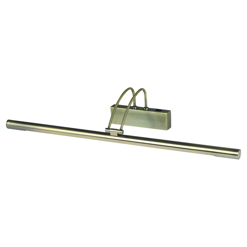 1 -Light Hardwired LED Wall Mounted Picture Light, Antique Brass